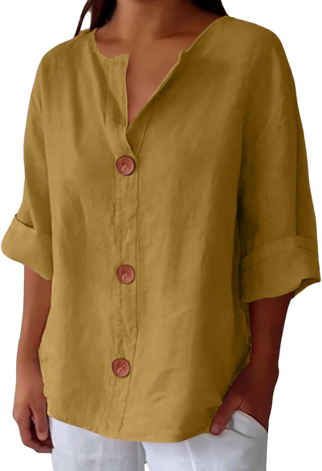 Nora | Naturally Flattering V-Neck Shirt