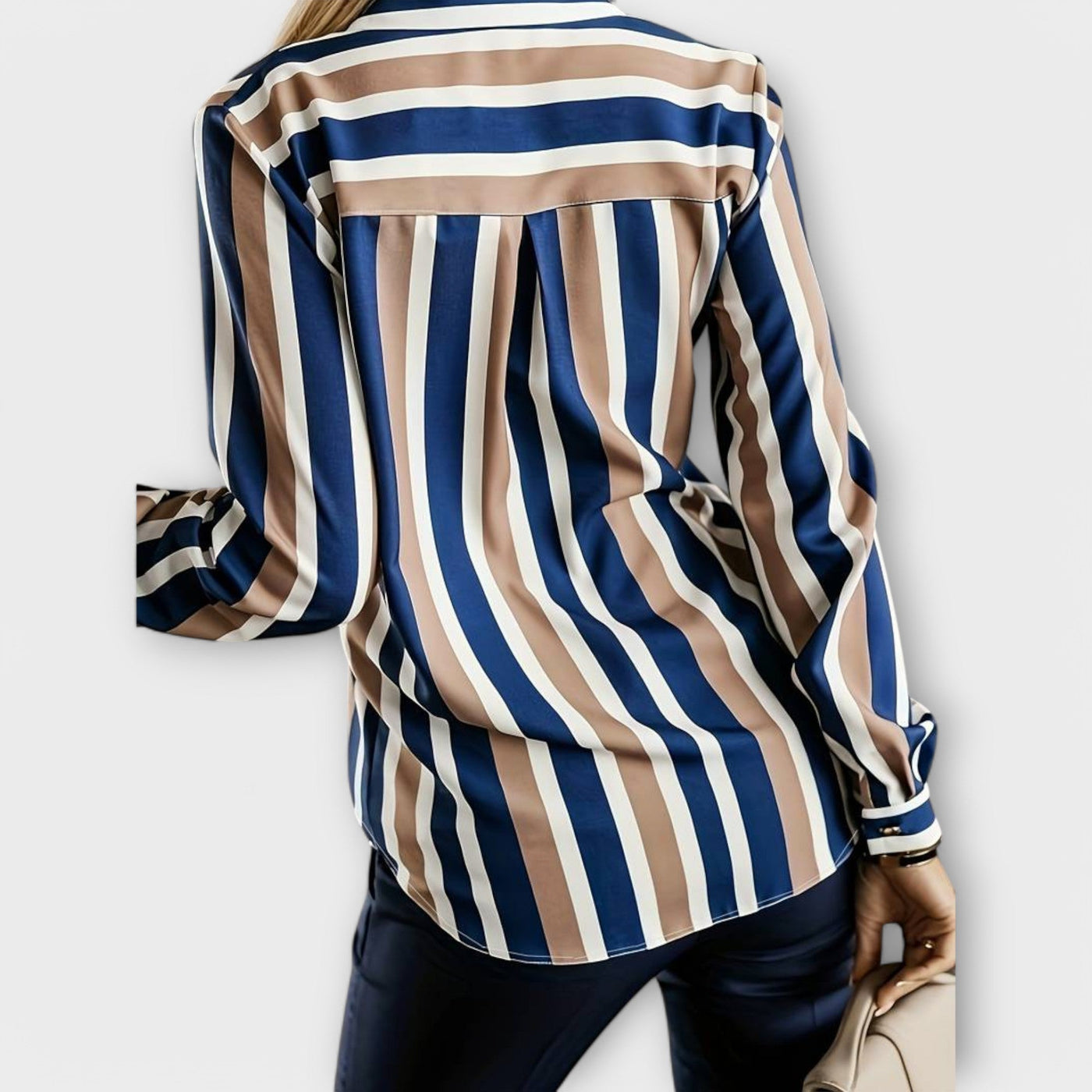Casual and Relaxed Striped Blouse