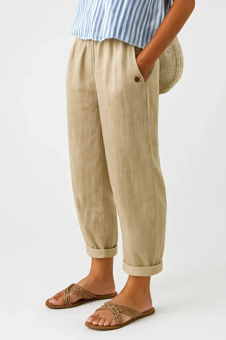 Clara | Timeless Linen-Cotton Trousers