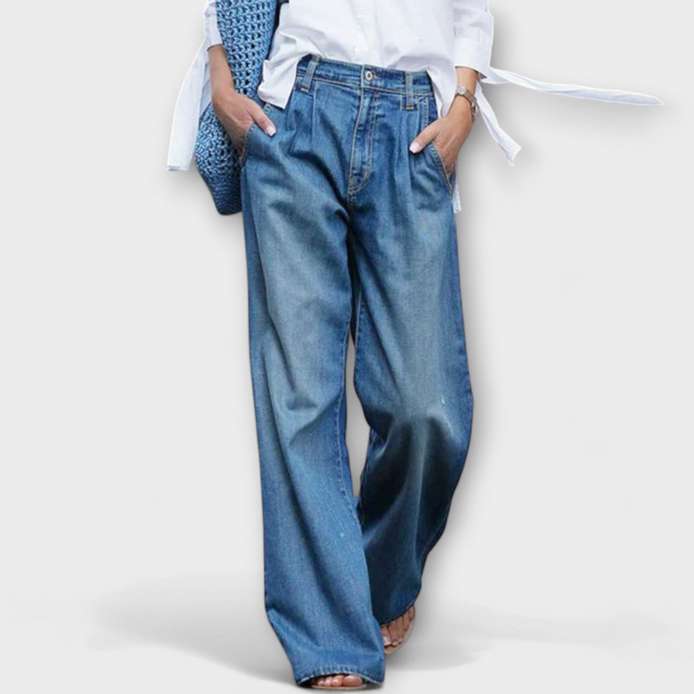 High-quality wide-leg jeans