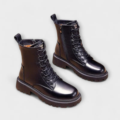 Polished Black Leather Boots